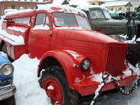 Старенькая пожарная машина, музей  старинной техники г. Мышкин.