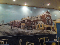 Панорама города в кафе 